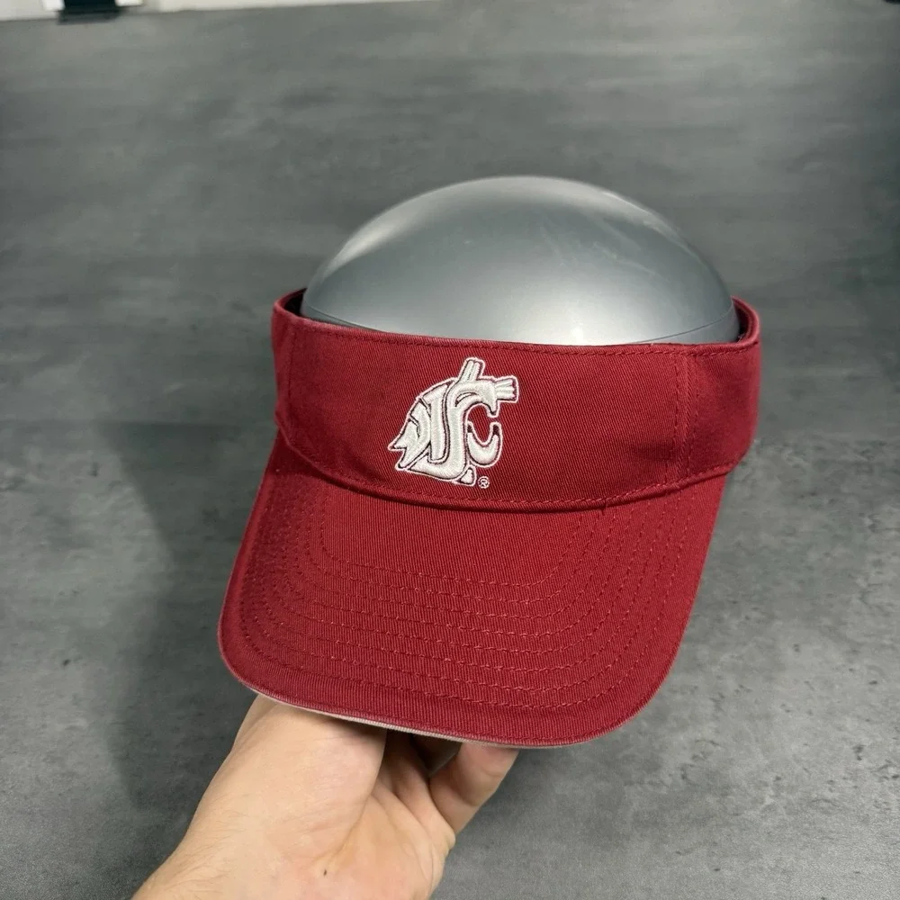 Vintage Washington State Cougars Golf‎ Visor Hat Low Profile Adjust Tennis Fish